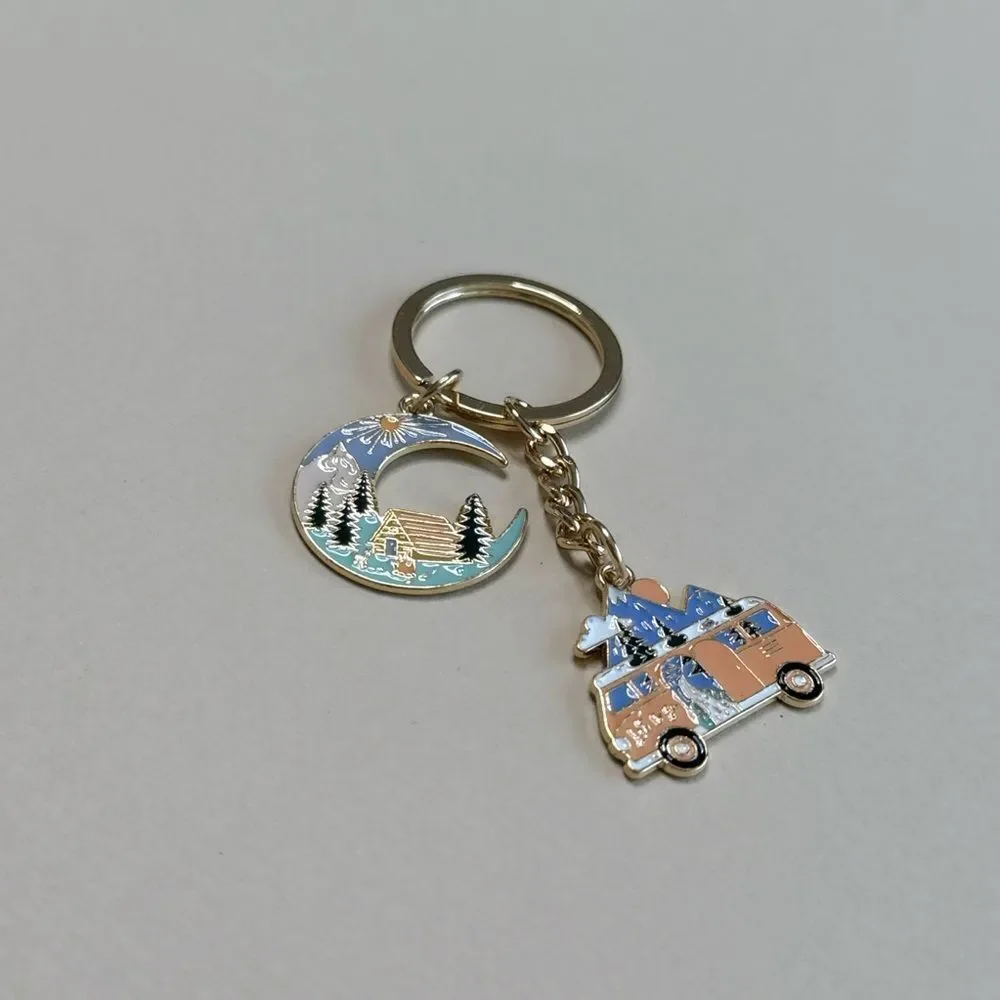 Gold and Multicolor Keychain Set S1087